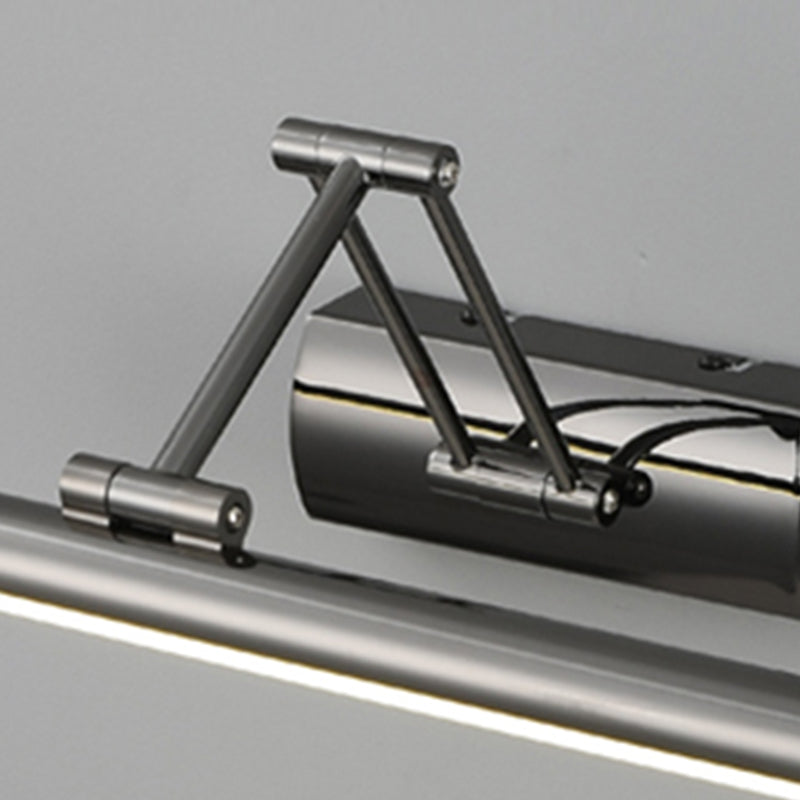 Acrylic Cylinder Vanity Mirror Light 1 Light Modern LED Wall Lighting in Black