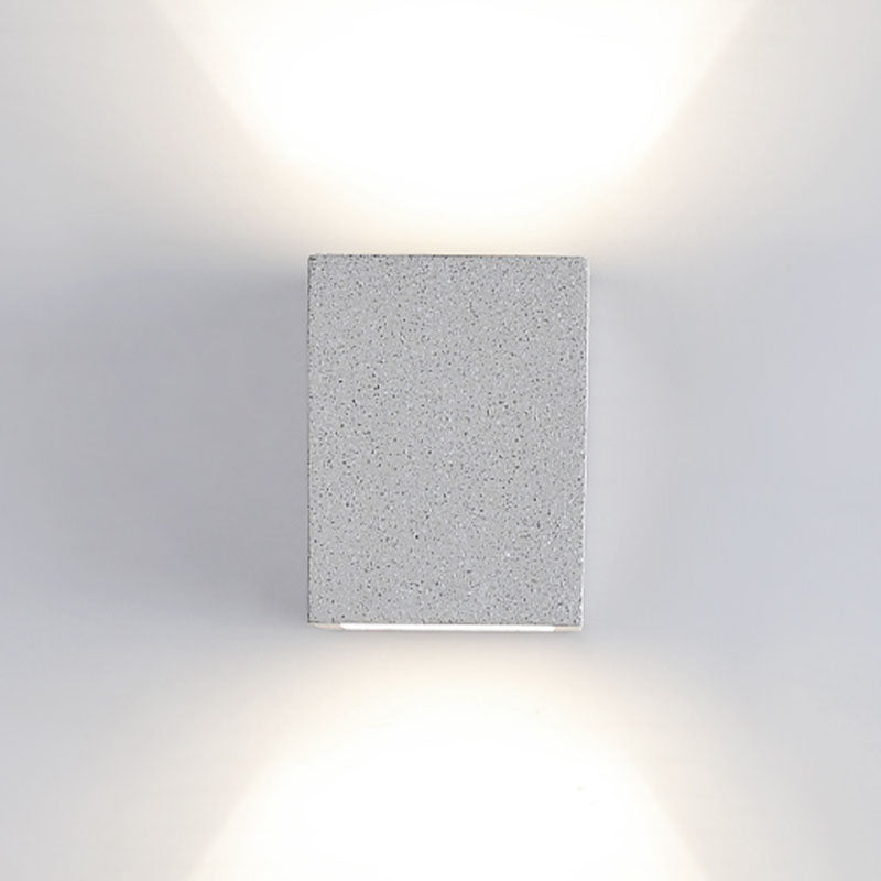 Cuboid Wall Light Farmture Moderne 1-licht grijze wandlamp met cementschaduw