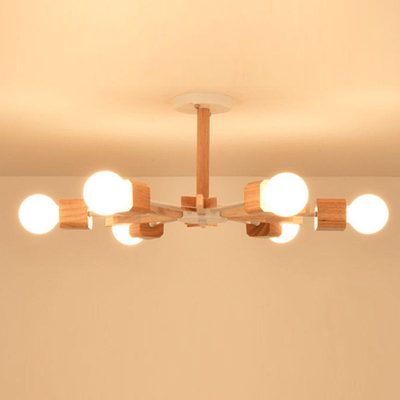 Creative Simplicity Wooden Pendant Lights for Drawing Room Coffee Shop