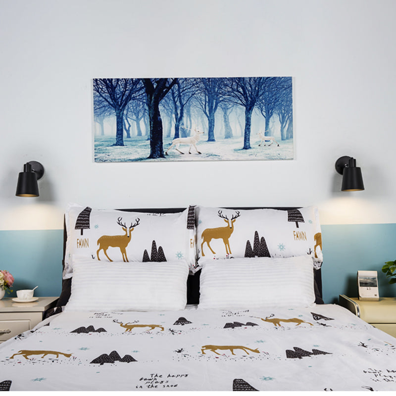 Metatore moderno nordico in metallo a 1 luci a muro cono a monte cono sconce per camera da letto