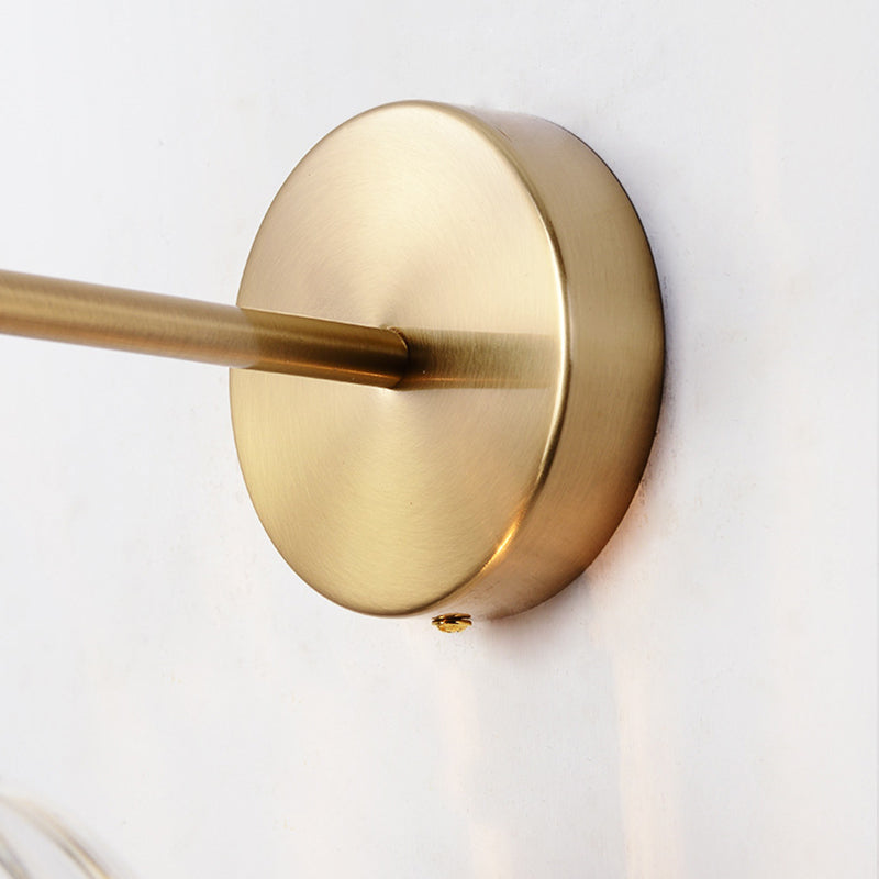 Gold Glass Wall Light Contemporary Global 1-light Wall Sconce for Bedroom