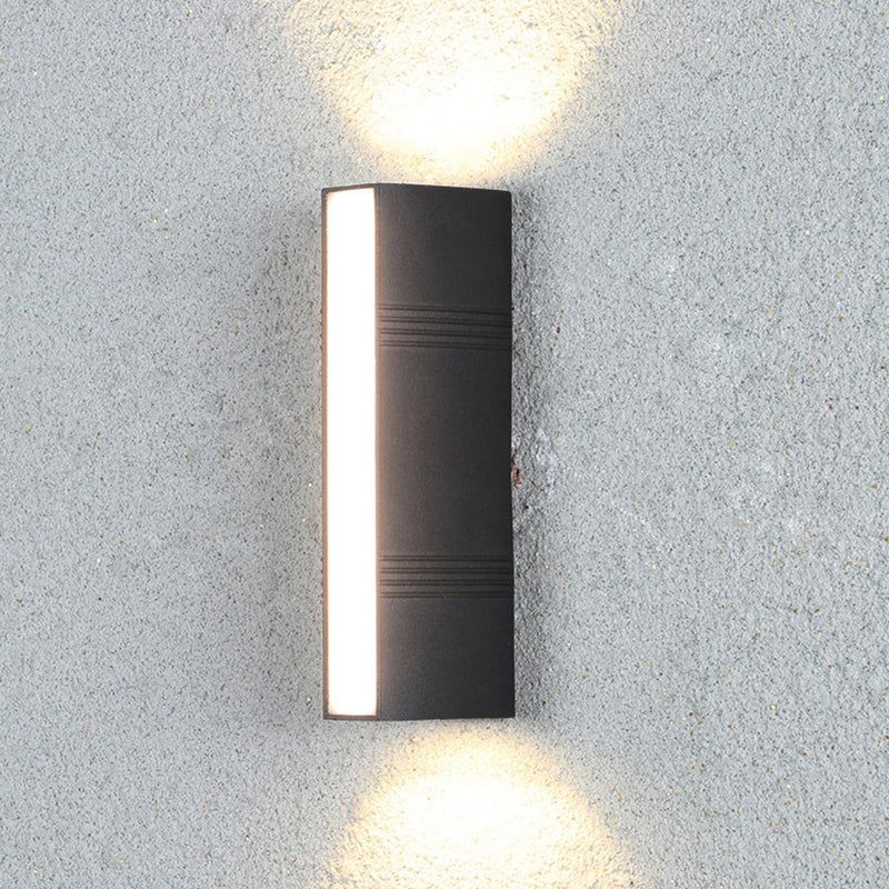 Modern Wall Sconce 1 illuminazione nero in alluminio nero illuminazione montata per giardino