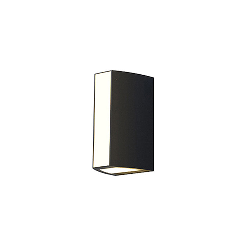 Modern Wall Sconce 1 illuminazione nero in alluminio nero illuminazione montata per giardino