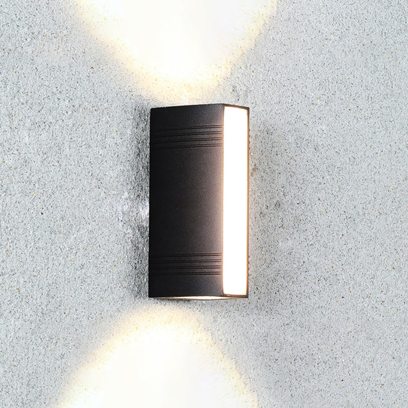 Modern Wall Sconce 1 illuminazione nero in alluminio nero illuminazione montata per giardino