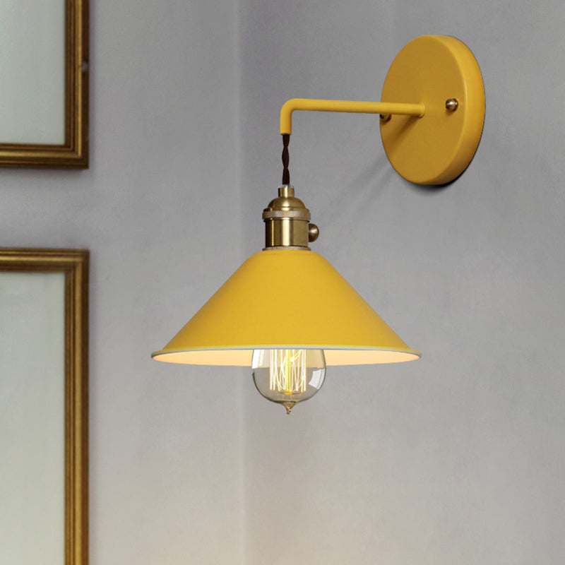 Clad Cone Light Industrial Style 1 Light Metal Wall Sconce Light Fixture