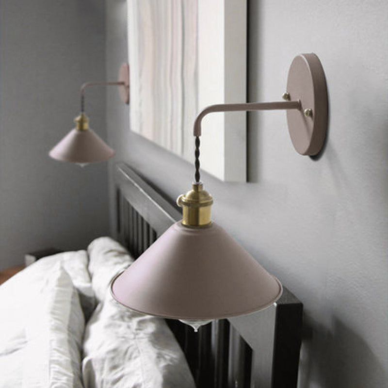 Clad Cone Light Industrial Style 1 Light Metal Wall Sconce Light Fixture