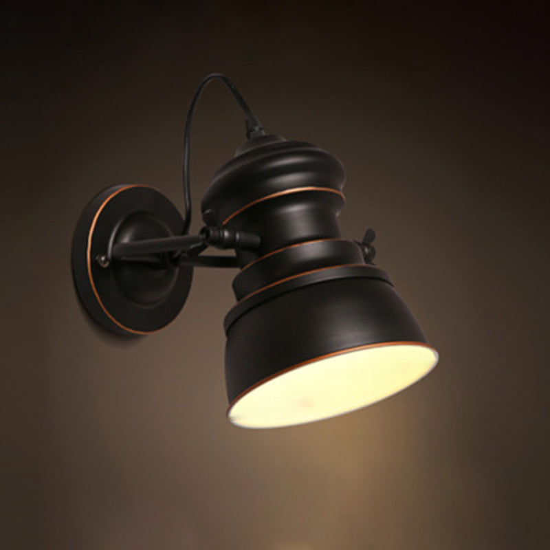 Einzigartige Schattenleuchte Industrial Style 1 Lichtmetall Wandleuchte Leuchte in Schwarz