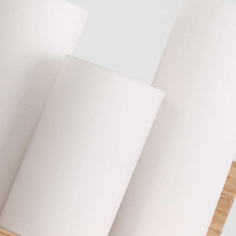 Ligne de verrouille de couleur de couleur en simplicité moderne lampe murale géométrique en bois, navires sans décorations