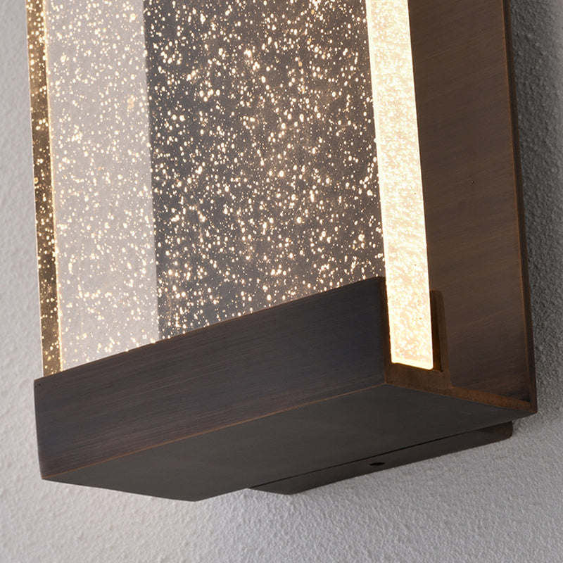 1 Licht klares kristallwandmontiertes Leuchtenmesser moderner rechteckiger Leuchtenlicht