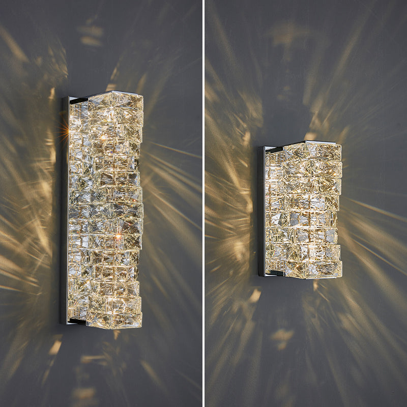 Stile moderno fidefuggi di illuminazione a parete in cristallo trasparente luci di applique a parete uniche a 1 luce