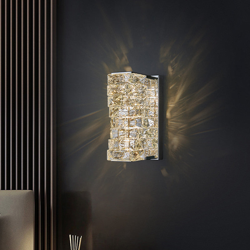 Stile moderno fidefuggi di illuminazione a parete in cristallo trasparente luci di applique a parete uniche a 1 luce