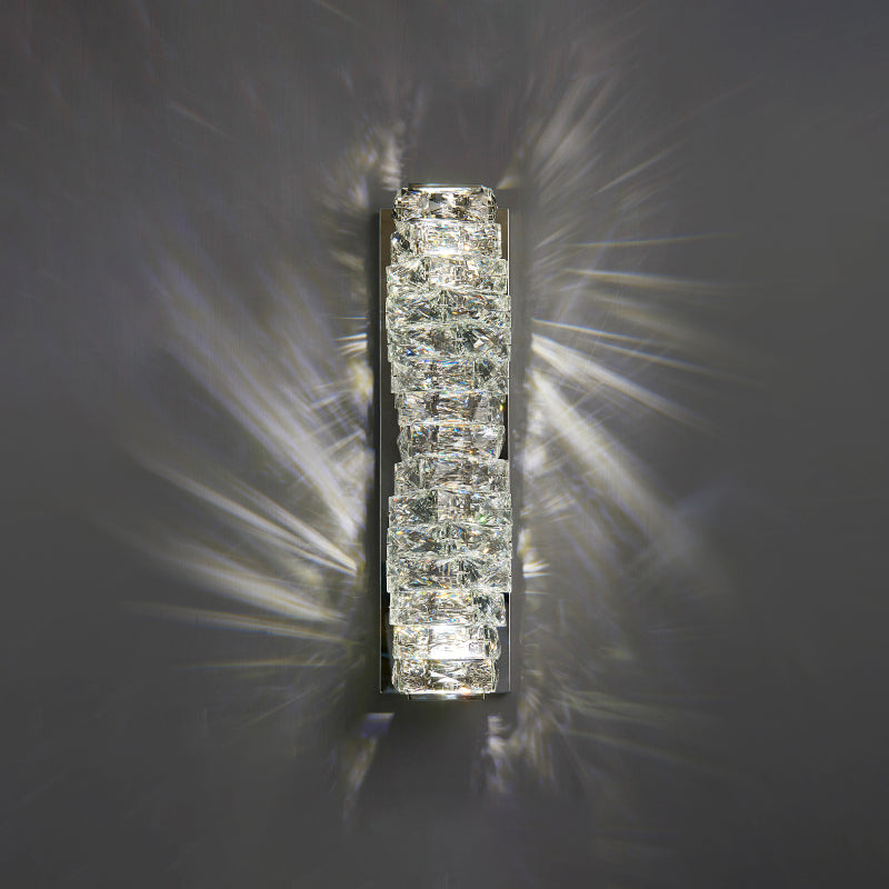 Stile moderno fidefuggi di illuminazione a parete in cristallo trasparente luci di applique a parete uniche a 1 luce