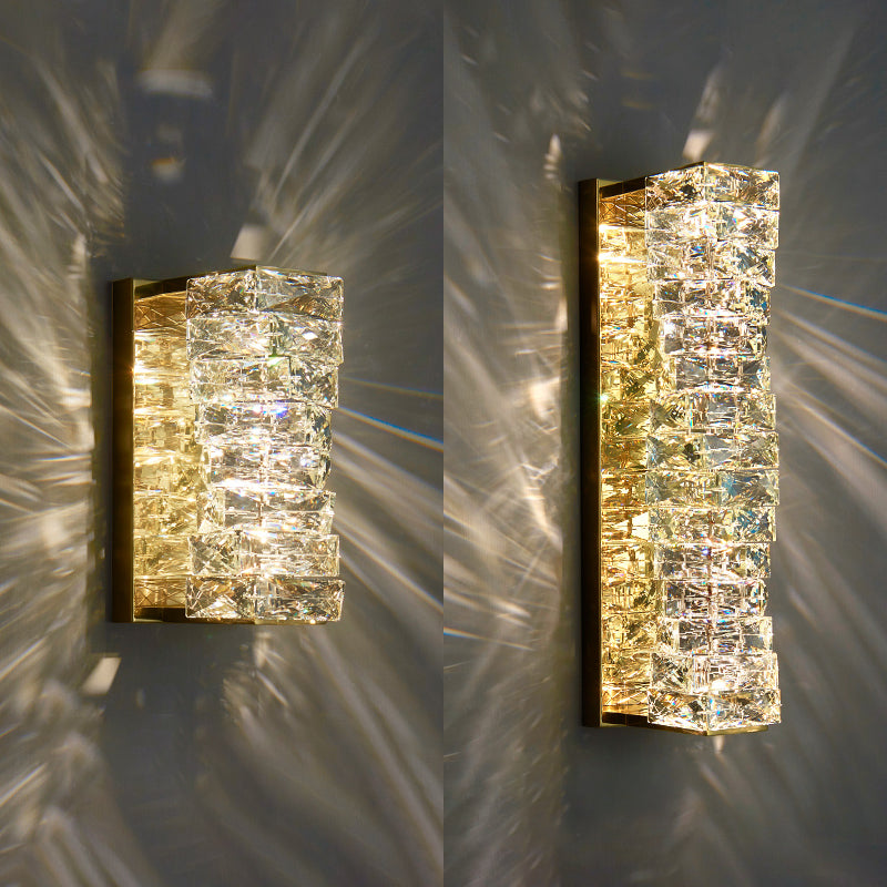 Stile moderno fidefuggi di illuminazione a parete in cristallo trasparente luci di applique a parete uniche a 1 luce