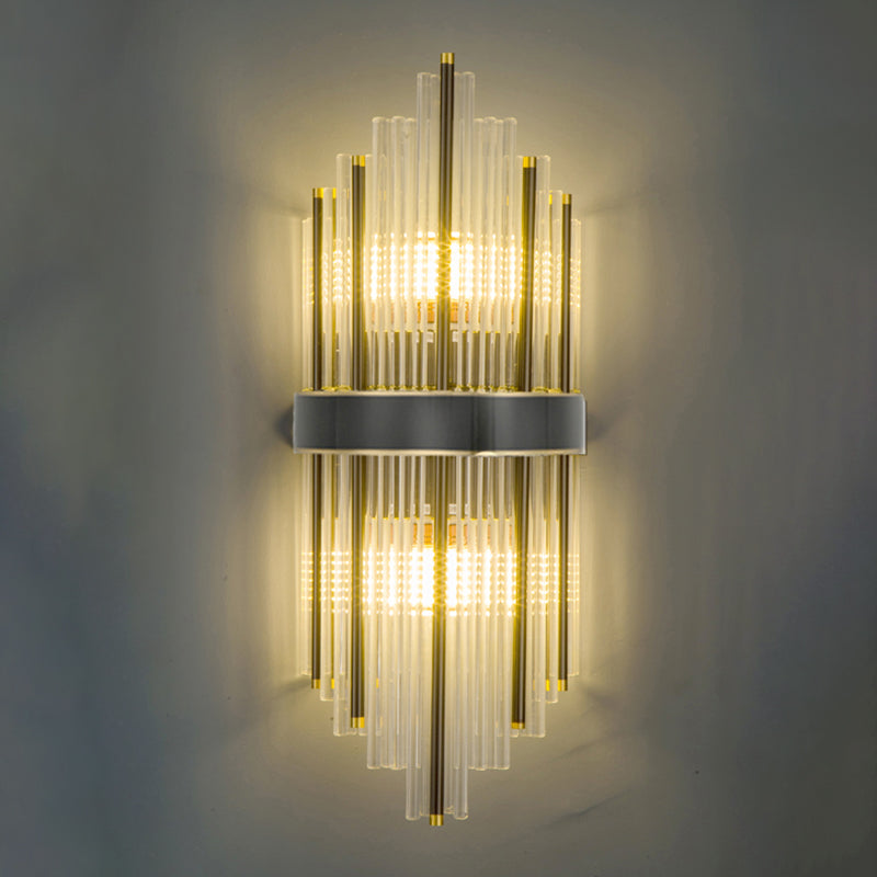 2 LA LA LA LUCCHI Crystal Fullo Scontro Scontro MOTORE UNICO MODERNO MOLTIRE LUME DELLA parete trasparente