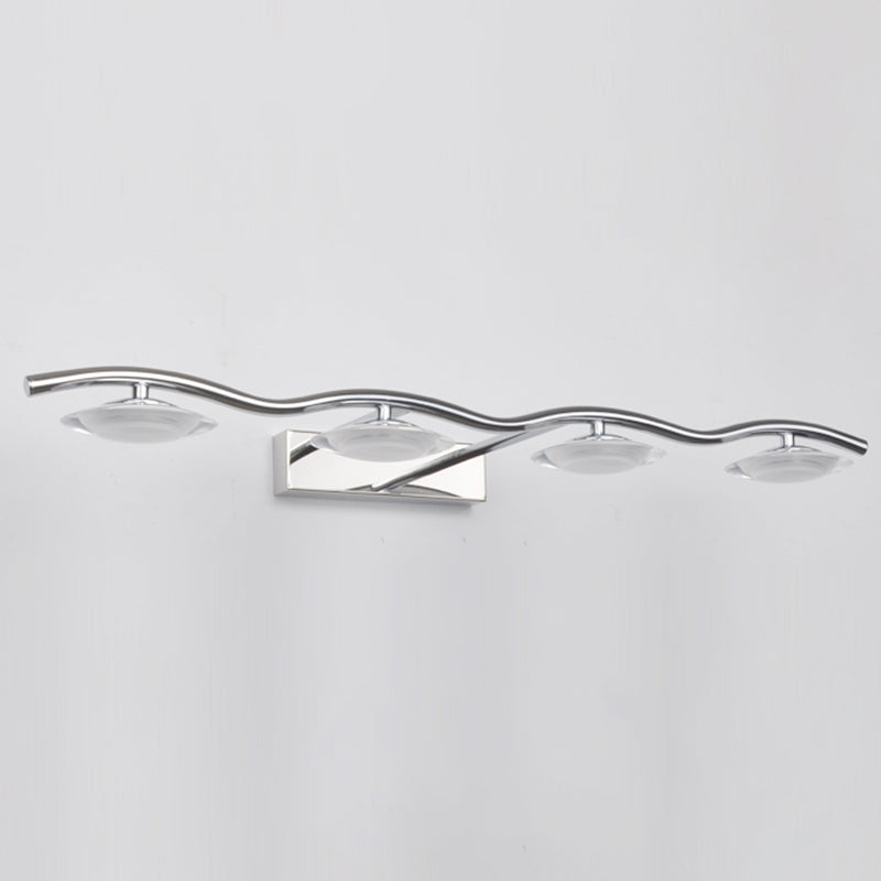 Chrome Wall Lamp Sconce Modern Acrylic Sconce Light Fixture for Bathroom