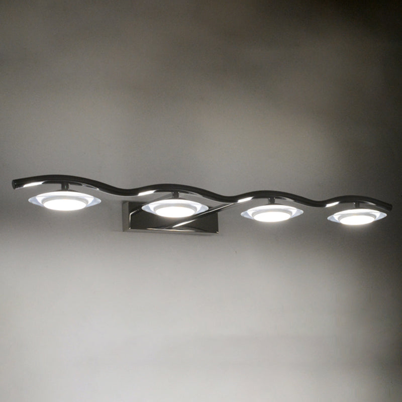 Chrome Wall Lamp Sconce Modern Acrylic Sconce Light Fixture for Bathroom