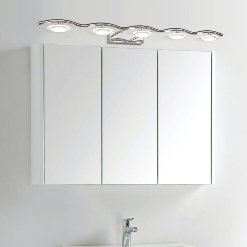 Chrome Wall Lamp Sconce Modern Acrylic Sconce Light Fixture for Bathroom