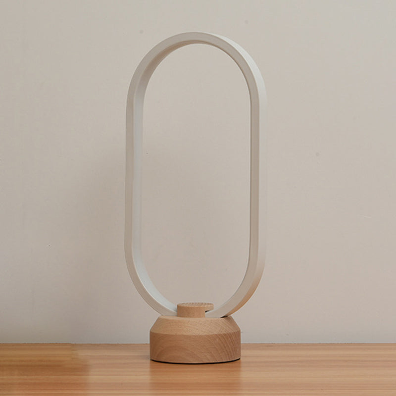 Modern 1-Light Table Lamp With USB Port Linear Table Light for Bedroom