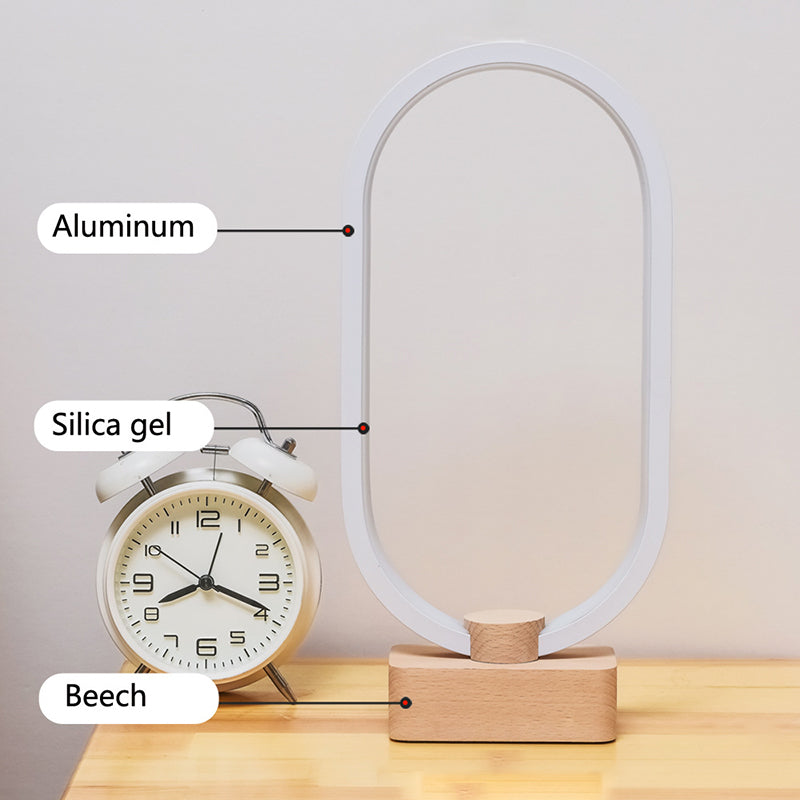 Moderne tafellamp met 1 licht met USB-poort lineair tafellicht voor slaapkamer