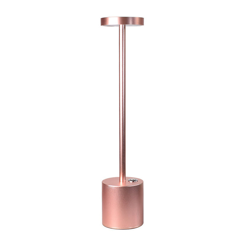 Luce da tavolo a 1 luce arrotondata con porto USB lampada da tavolo moderna per camera da letto
