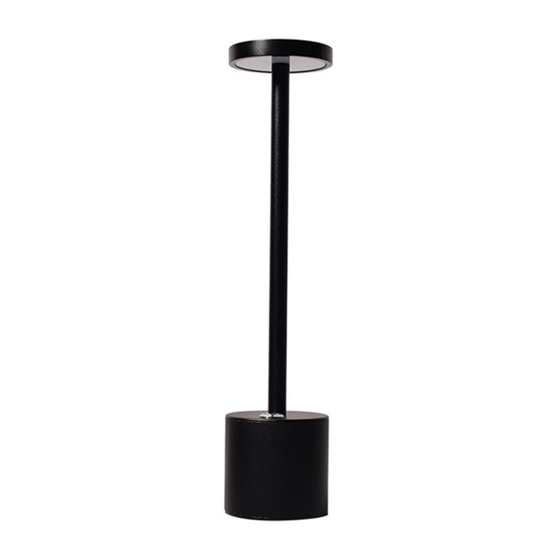 Luce da tavolo a 1 luce arrotondata con porto USB lampada da tavolo moderna per camera da letto