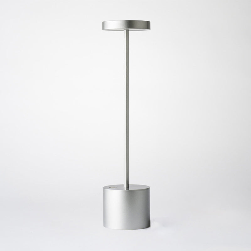 Luce da tavolo a 1 luce arrotondata con porto USB lampada da tavolo moderna per camera da letto