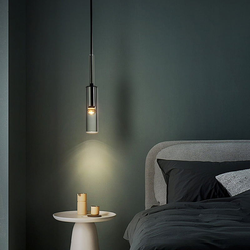 Funzione di illuminazione sospesa cilindro moderno illuminazione a sospensione per sala da pranzo