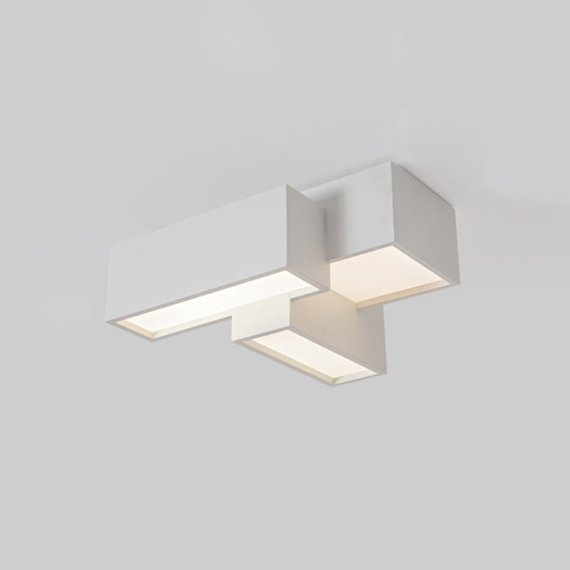 Modern Style Flush Mount Ceiling Light Fixture with Iron Art for Living Room