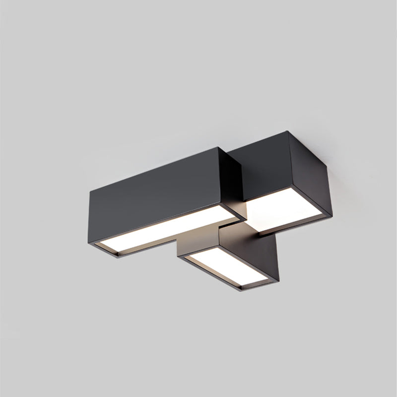 Modern Style Flush Mount Ceiling Light Fixture with Iron Art for Living Room