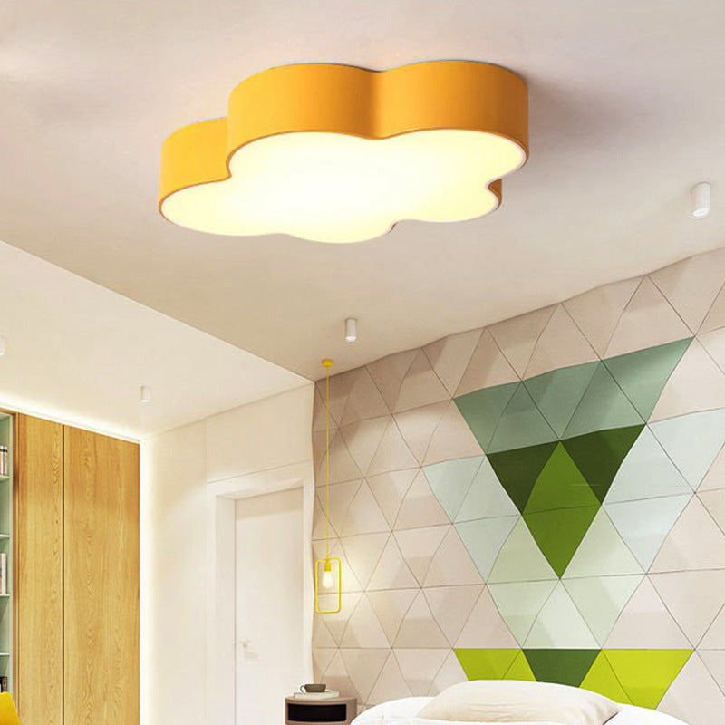 Living Room Colorful Ceiling Light Macron Metal Frame LED Overhead Lighting