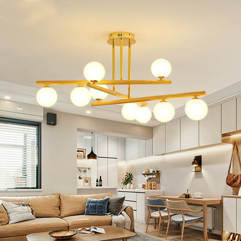 Lampada lampadina a globo Illuminazione a sospensione moderna in vetro bianco per il ristorante