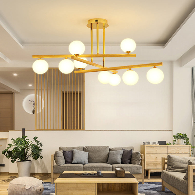 Lampada lampadina a globo Illuminazione a sospensione moderna in vetro bianco per il ristorante