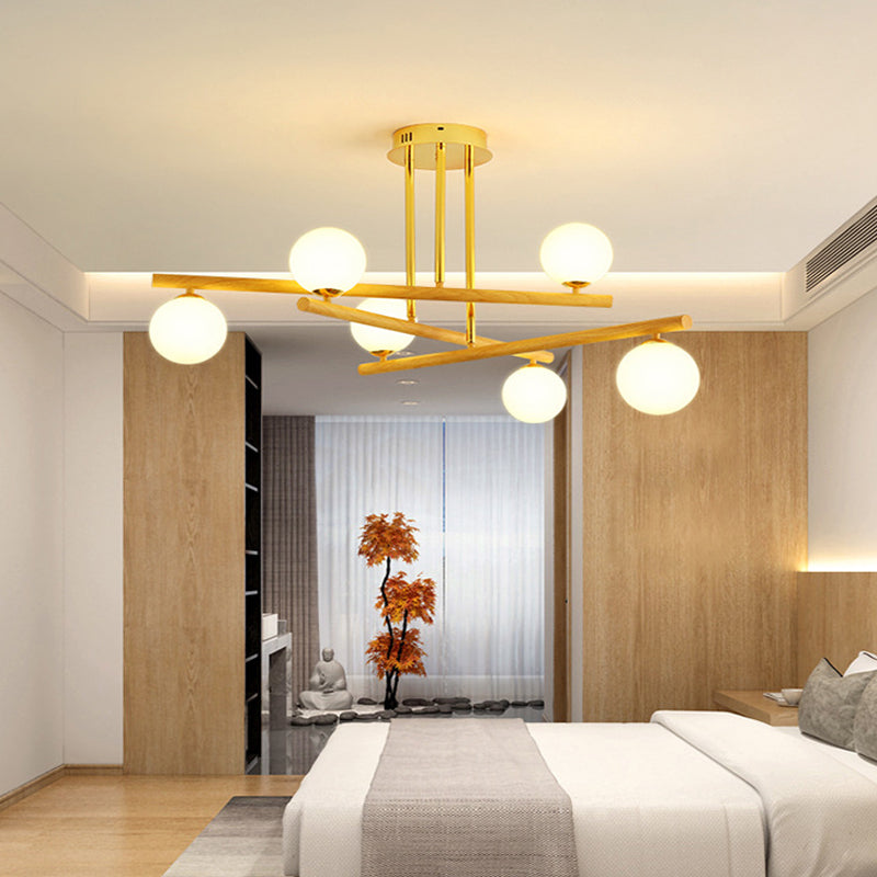 Lampada lampadina a globo Illuminazione a sospensione moderna in vetro bianco per il ristorante