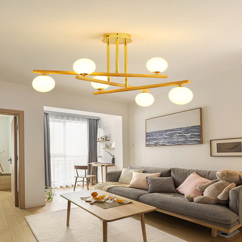 Lampada lampadina a globo Illuminazione a sospensione moderna in vetro bianco per il ristorante