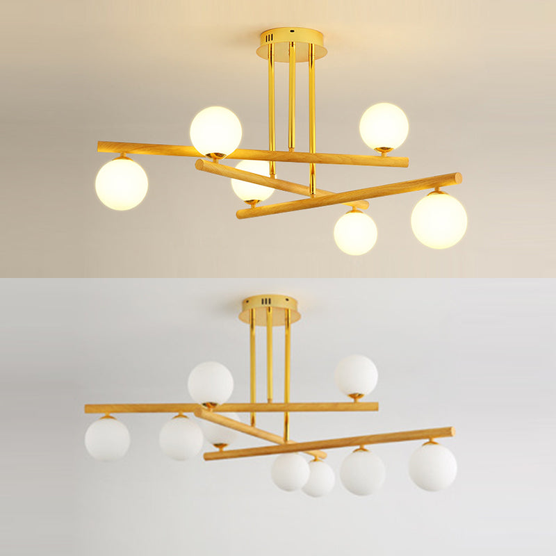 Lampada lampadina a globo Illuminazione a sospensione moderna in vetro bianco per il ristorante