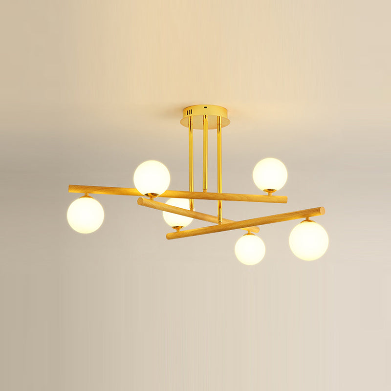 Lampada lampadina a globo Illuminazione a sospensione moderna in vetro bianco per il ristorante