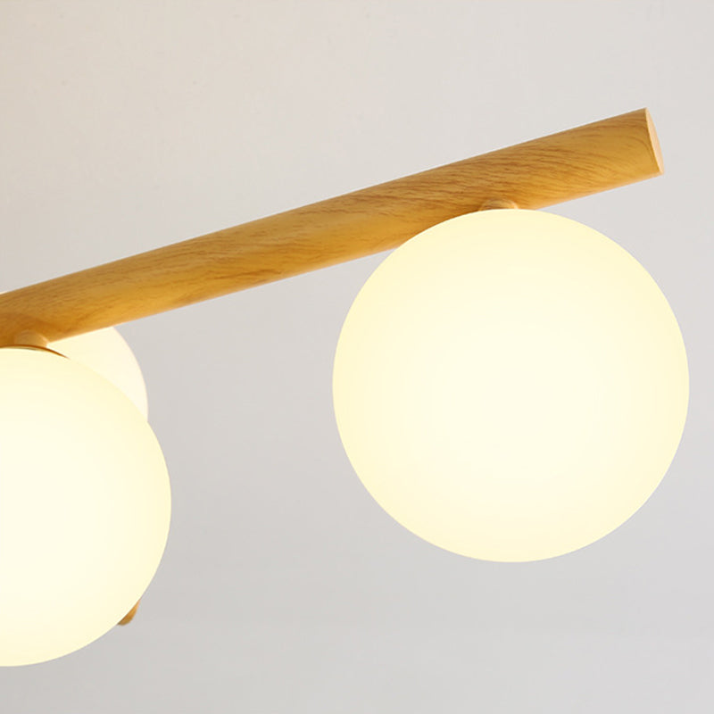 Lampada lampadina a globo Illuminazione a sospensione moderna in vetro bianco per il ristorante