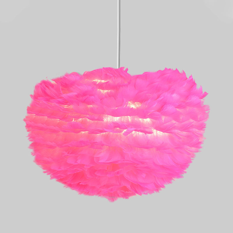 Lámpara de lámpara esférica lámpara moderna simplicidad de plumas de tono colgante para restaurante para restaurante