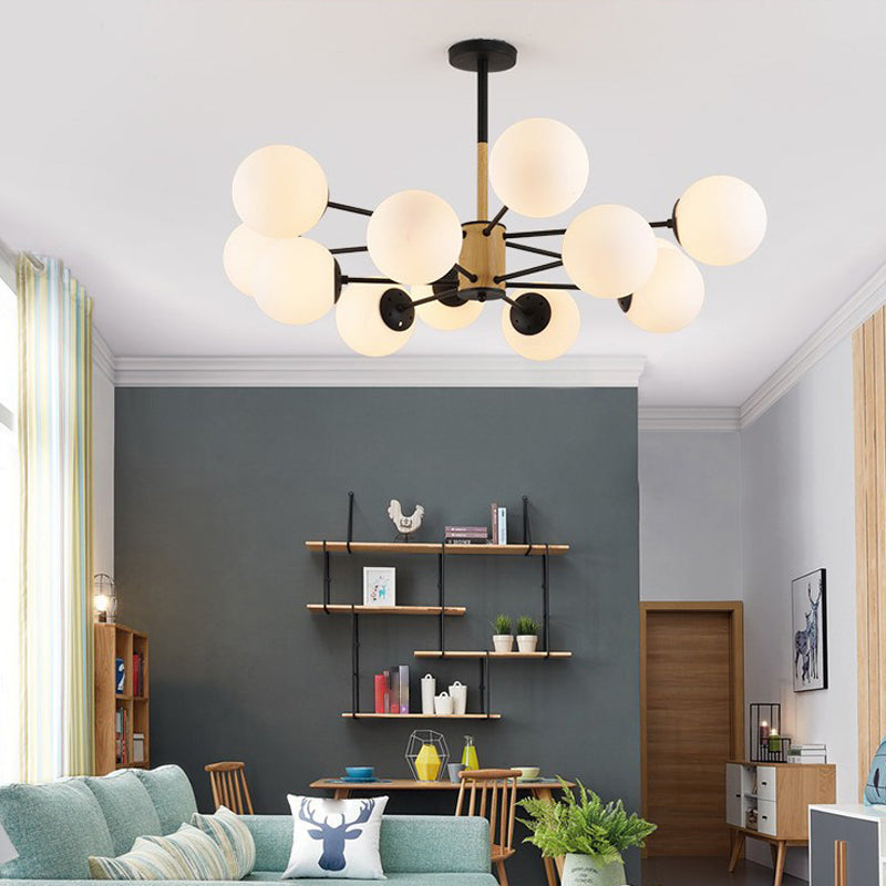 Lustre de lustre en verre luminaire de lustre moderne Light pour le salon