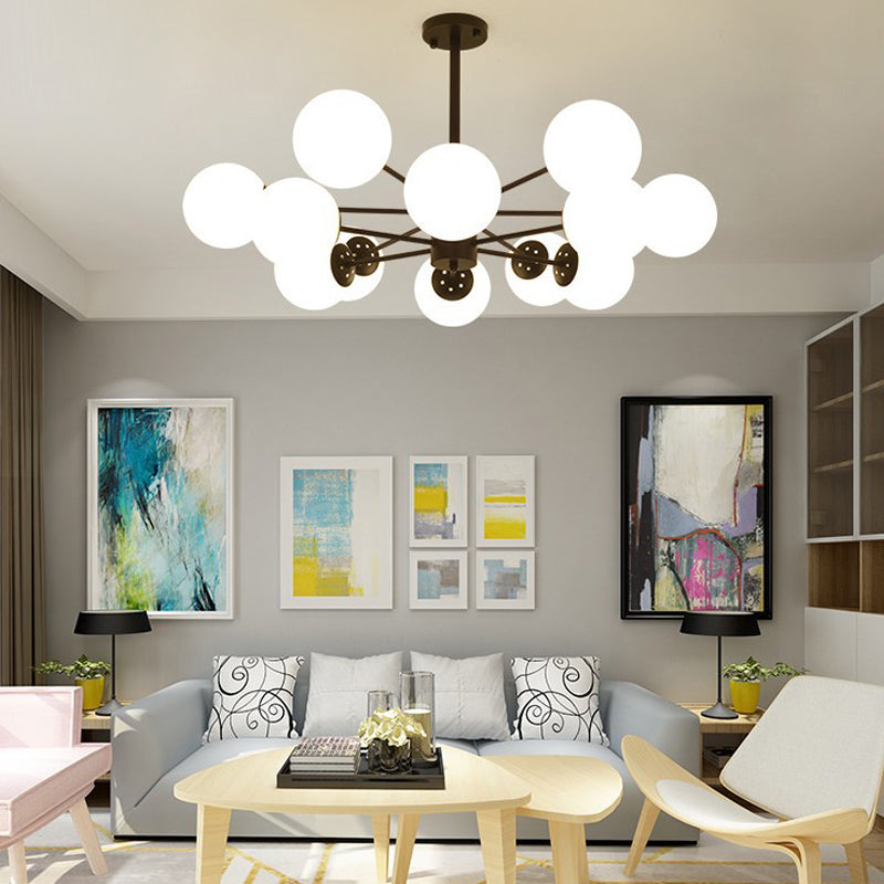 Lustre de lustre en verre luminaire de lustre moderne Light pour le salon