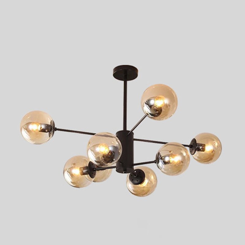 Contemporary Glass Chandelier Light Fixtures Cafe Restaurant Hanging Chandelier