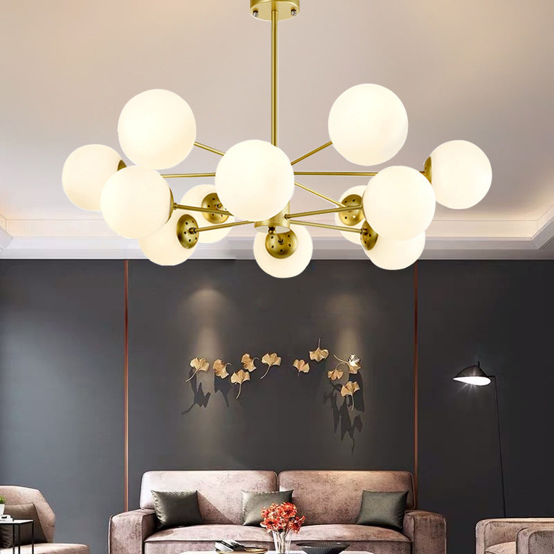 Luz de lámpara de lámpara de vidrio contemporánea Restaurante Hanging Chandelier