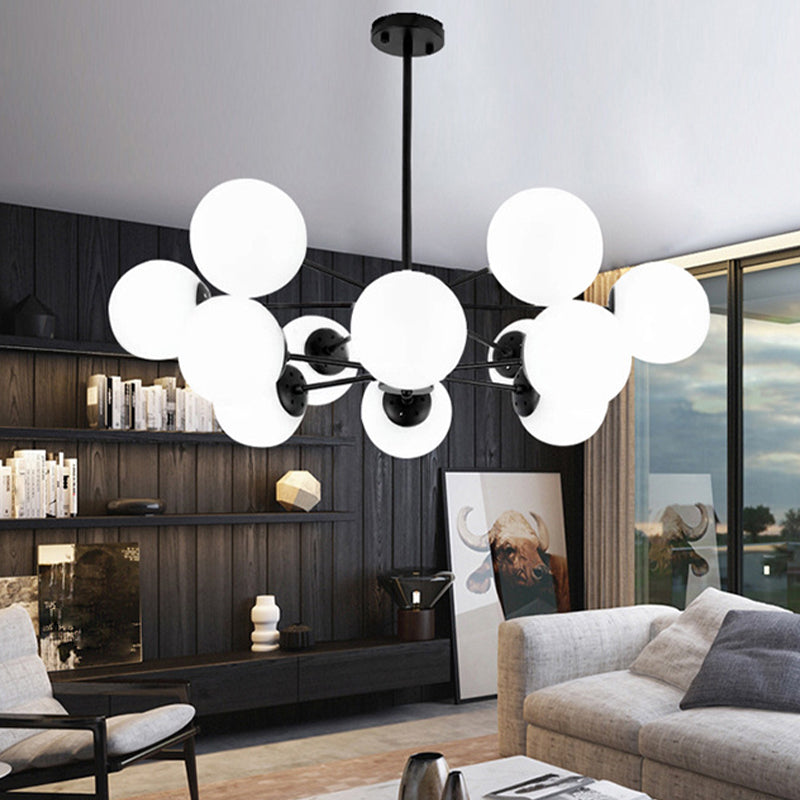 Luz de lámpara de lámpara de vidrio contemporánea Restaurante Hanging Chandelier