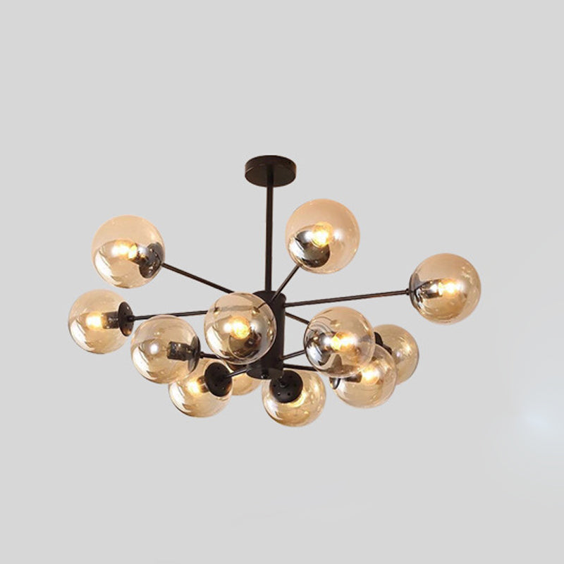 Luz de lámpara de lámpara de vidrio contemporánea Restaurante Hanging Chandelier