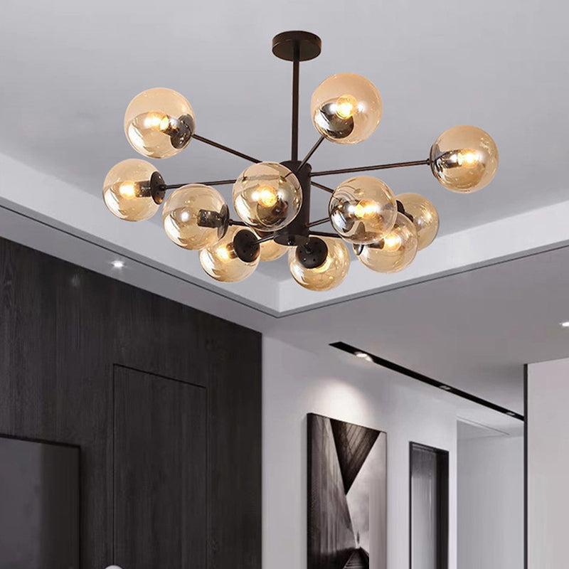 Luz de lámpara de lámpara de vidrio contemporánea Restaurante Hanging Chandelier