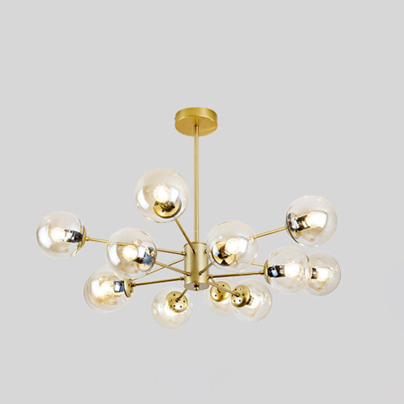 Luz de lámpara de lámpara de vidrio contemporánea Restaurante Hanging Chandelier