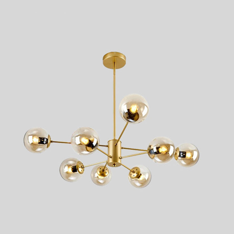 Contemporary Glass Chandelier Light Fixtures Cafe Restaurant Hanging Chandelier