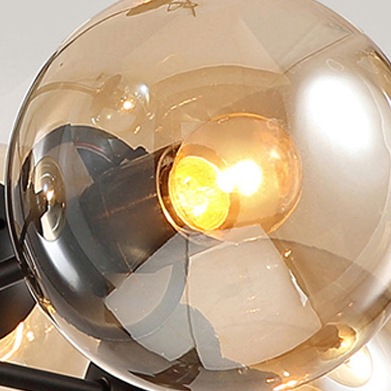 Luz de lámpara de lámpara de vidrio contemporánea Restaurante Hanging Chandelier