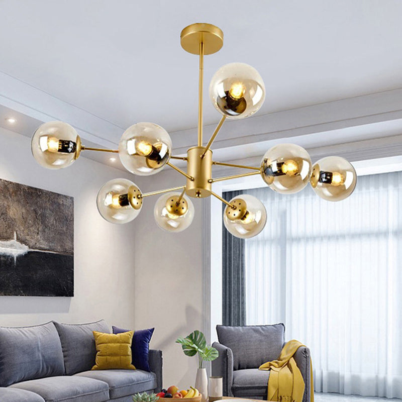 Luz de lámpara de lámpara de vidrio contemporánea Restaurante Hanging Chandelier