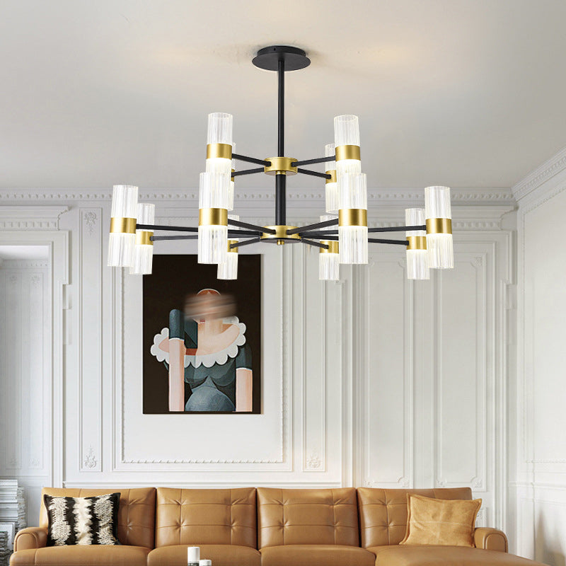 Starburst Chandelier Lighting Fixture Simple LED Metal Ceiling Chandelier for Living Room